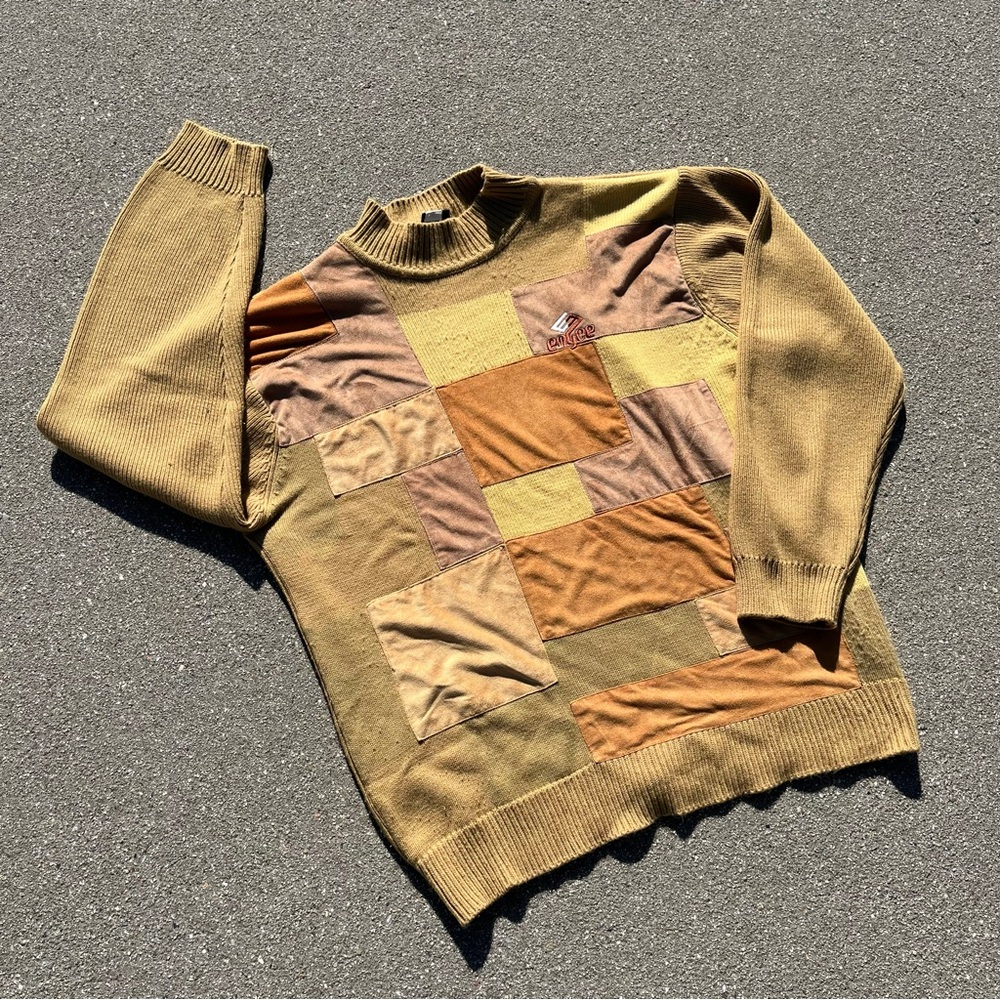 Vintage Y2K encye patchwork Sweater